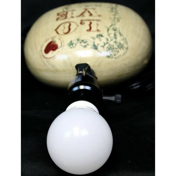 Beige Love Ceramic Lamp Small Floral Red Old World Vtg Look Inspired Flower Rose - Picture 9 of 10